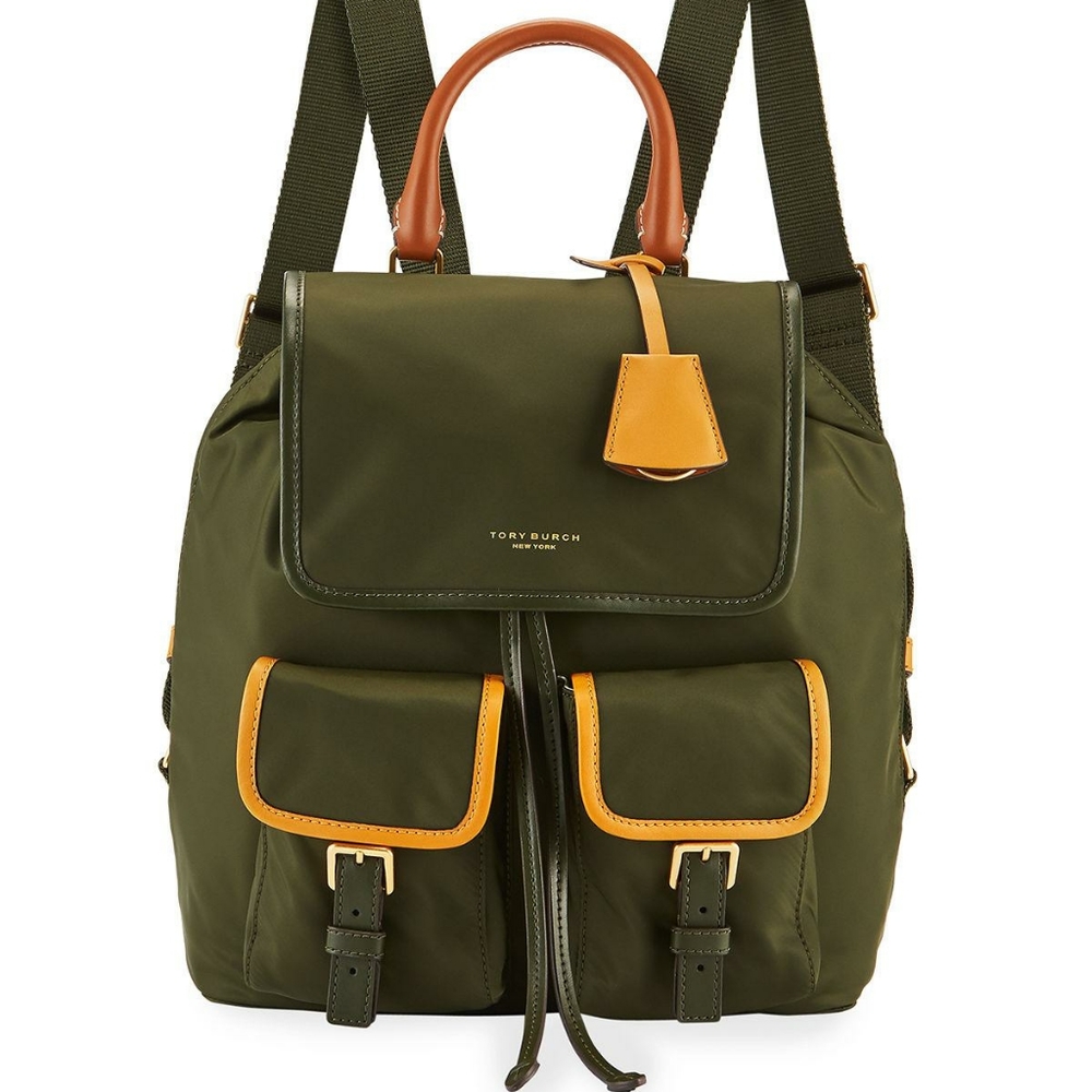 Perry color-block flap backpack